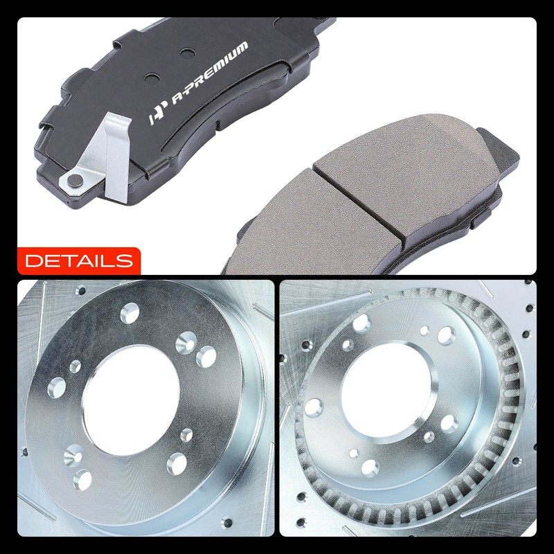 Front Drilled Brake Rotor & Ceramic Brake Pads for Honda CR-V Acura Legend TL gallery