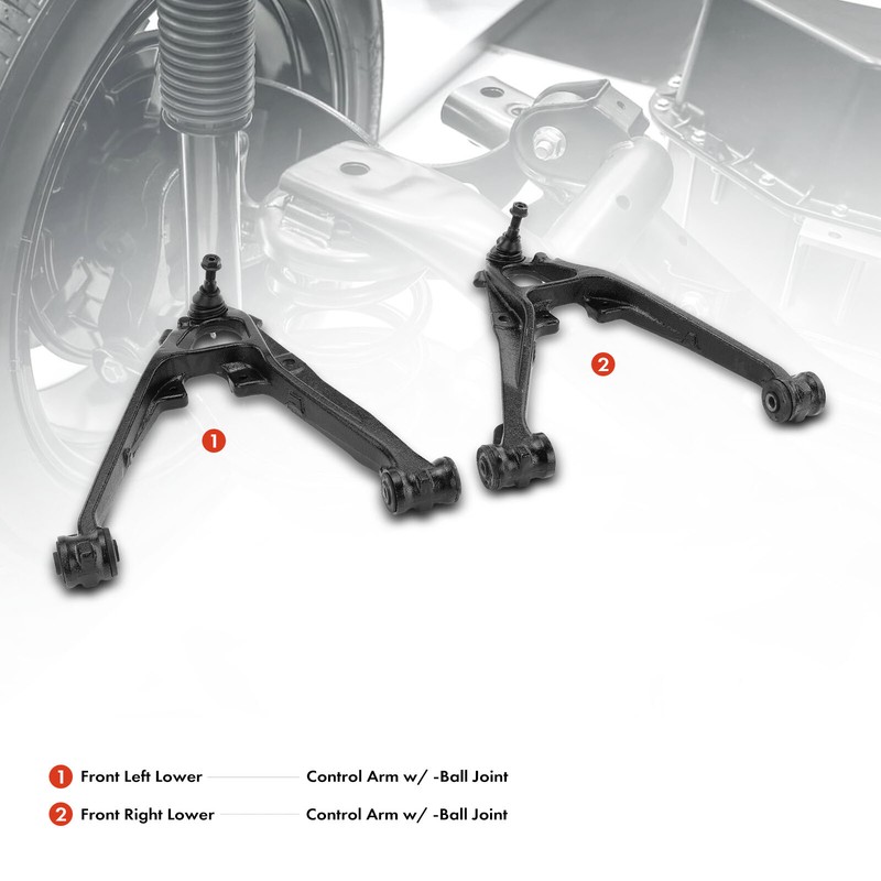 8x Front Brake Rotor Pads Control Arm Kit for Chevrolet Suburban GMC Sierra 1500 gallery