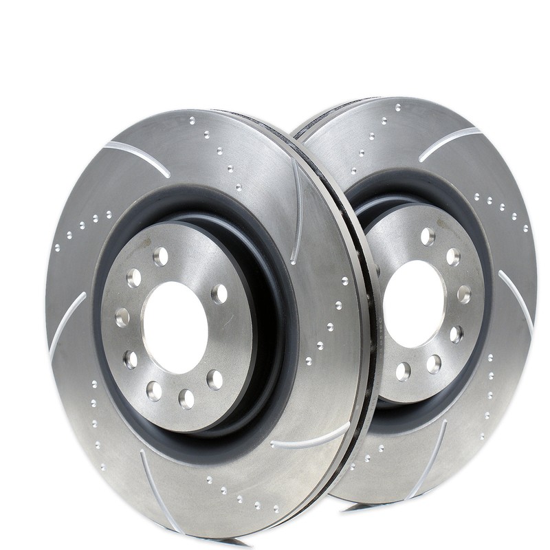 Mitsubishi Evo 5 6 7 8 9 Front Dimpled And Grooved Brake Discs