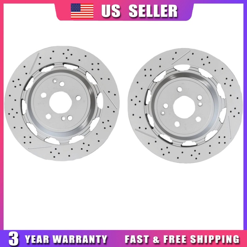 For Mercedes-Benz W222 S63 AMG S65 AMG 14-2020 4x New Front & Rear Brake Rotors gallery