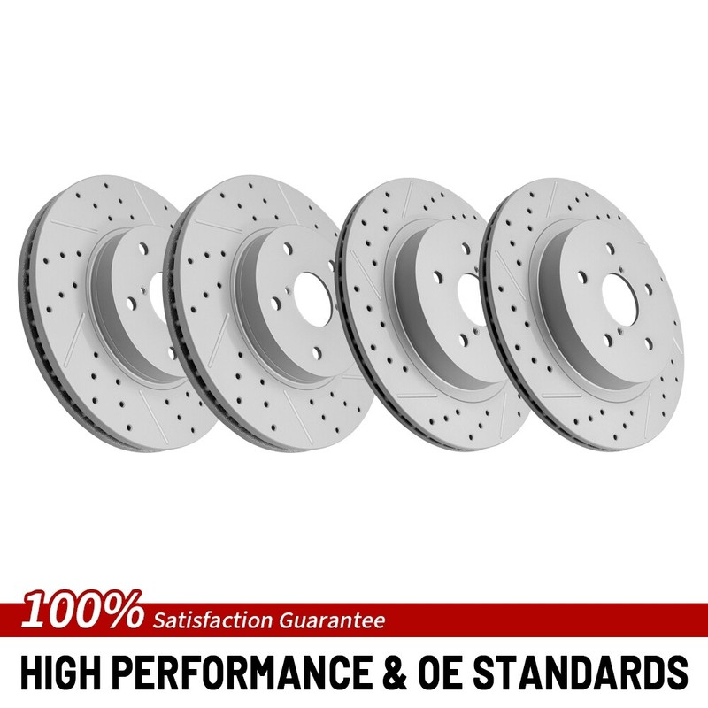 Front Rear Drilled Brake Rotors Kit For 2015 2016 2017 2018 2019 Legacy 2.5l