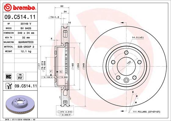 Brake Disc Front SJR Fits Land Rover Range Sport Discovery LR161889 LR081594 gallery