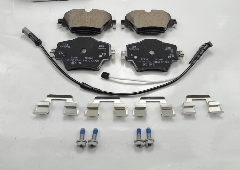 GEN For BMW X1 2.0L 2016-22 F&R Coated Disc Brake Rotors & Brake Pads w/hardware gallery
