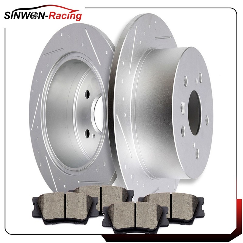 For Toyota Avalon Camry Lexus ES300h ES350 Rear Brake Rotors And Ceramic Pads