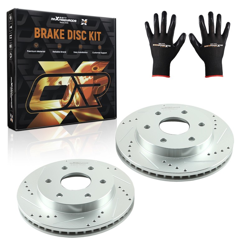 Front Drilled Brake Rotors Set for Chevrolet Astro 2003-05/Avalanche 1500 02-06 gallery