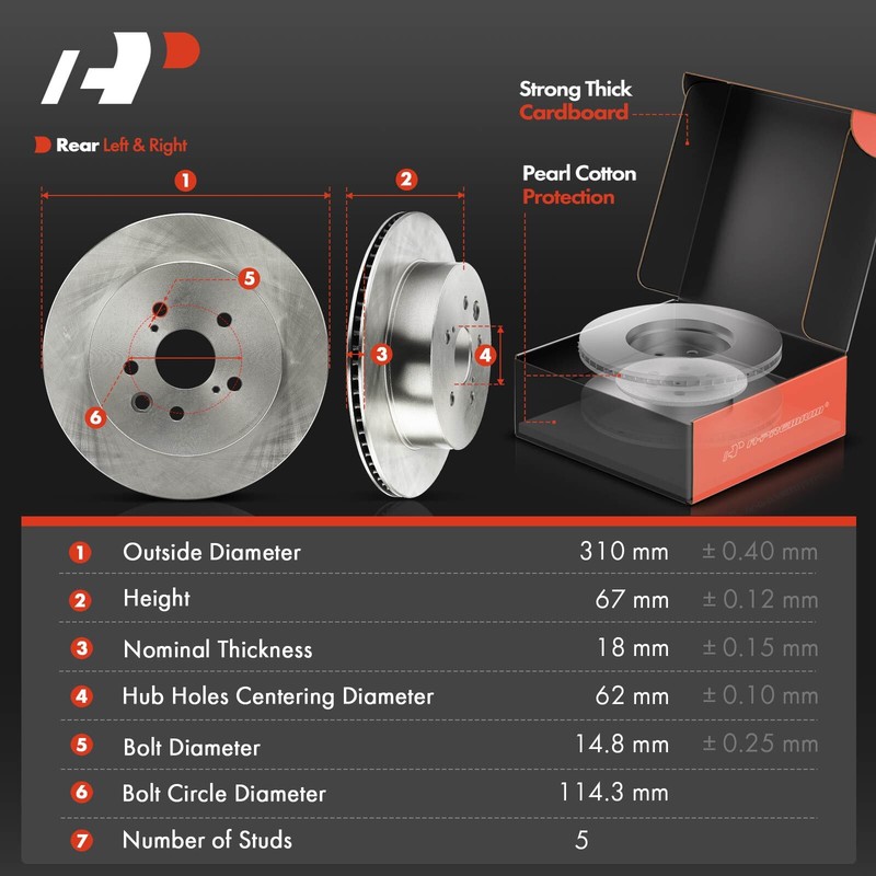 A-Premium Front&Rear Disc Brake Rotors & Brake Pads for Lexus GS350 GS430 IS350 gallery
