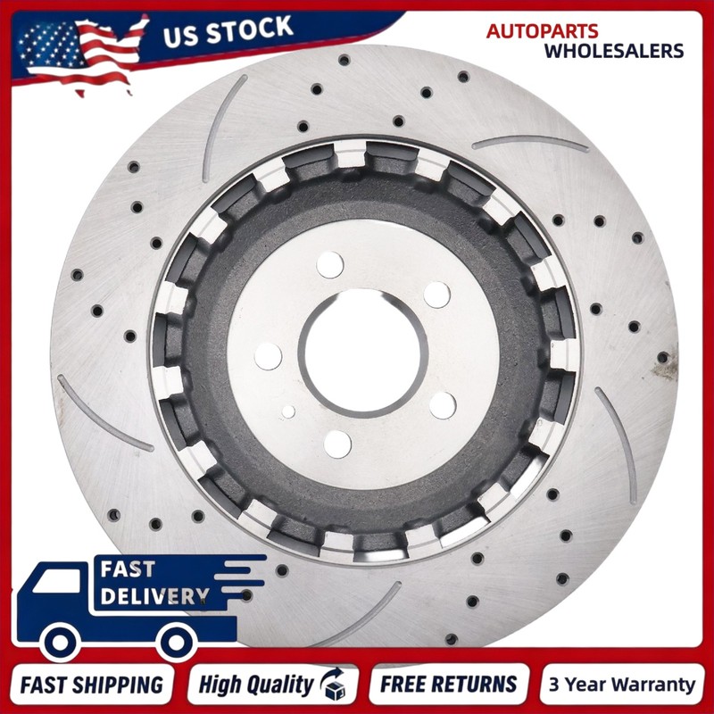 2X Rear Disc Brake Rotors Left＆Right Fits Audi RS7 2014-2018 4.0L V8 4G8615601E gallery