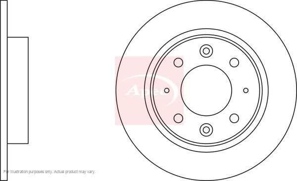 2X APEC Rear Brake Discs for KIA CLARUS 1996-2001 261mm Solid DSK2085 gallery