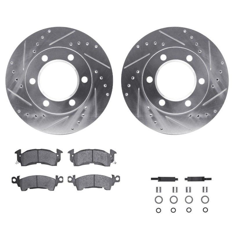 For Jeep Wagoneer 1990 Rotors | Silver | Drilled And Slotted Rotor Style gallery