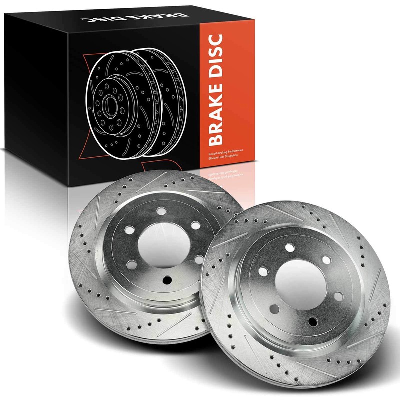 2x Rear Drilled Brake Rotor for Ford Expedition 18-21 F-150 Lincoln Navigator
