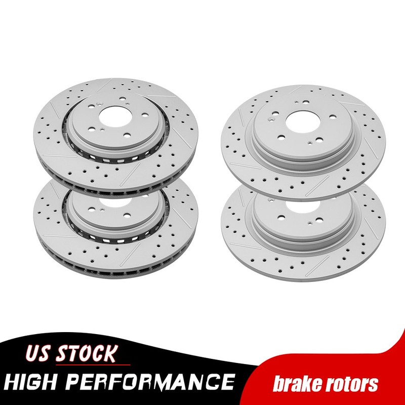 Front Rear Drilled Disc Brake Rotors Kit for 2015 – 2020 Acura TLX