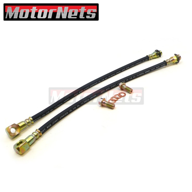 10mm-1.5 Banjo Bolt Disc Brake Rubber Caliper Hose 18″ Metric GM Chevy StreetRod