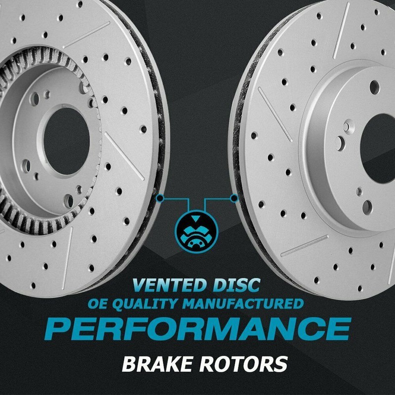 Front Rear Drilled Rotors + Brake Pad for Subaru Forester Legacy Outback Impreza gallery
