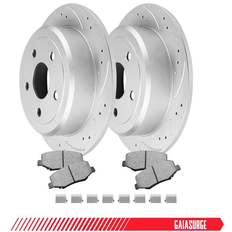 316mm Rear Brake Rotors Brake Calipers Ceramic Pads for Jeep Wrangler 2007-2017