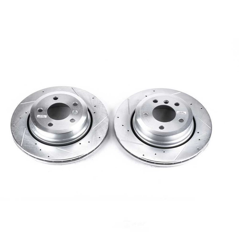 Disc Brake Rotor Set-Rear Drilled, Slotted and Zinc Plated Brake Rotor Pair
