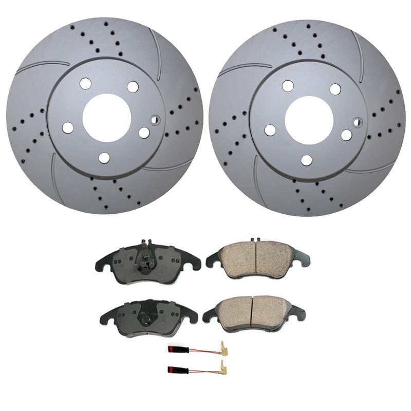 Front Brake Kit 295mm Drilled Disc Rotors Akebono Ceramic Pads For MB W204 W212 gallery