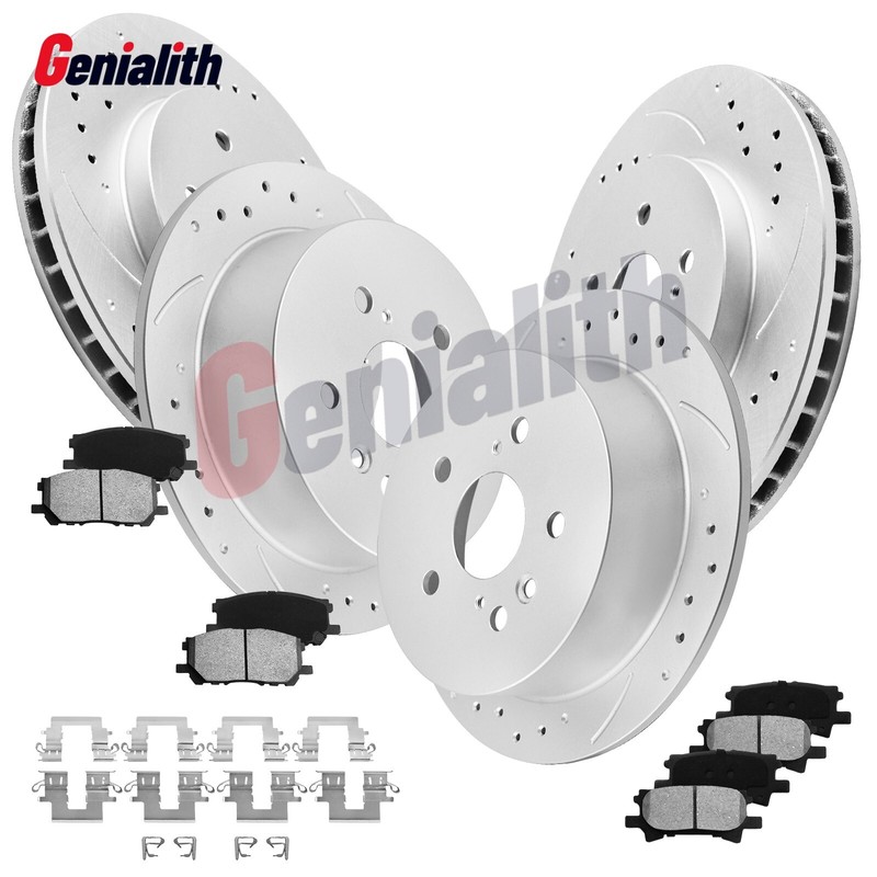 Front Rear Brake Rotors Ceramic Pads For 2004-2008 2009 Lexus RX330 RX350 RX400h