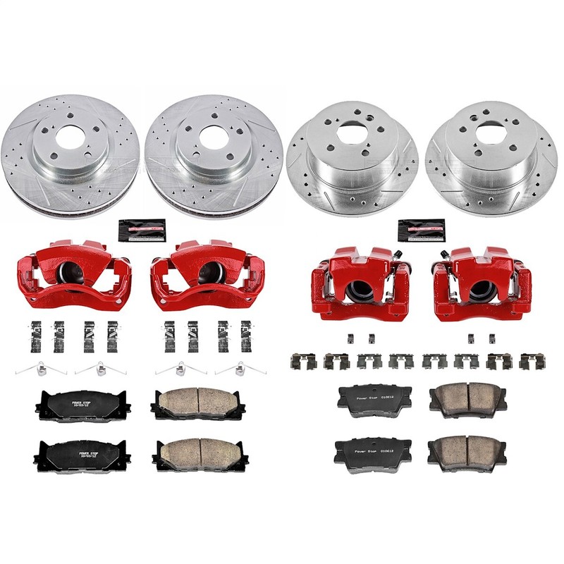 KC2822 Powerstop 4-Wheel Set Brake Kit With Calipers Front & Rear for ES350 gallery
