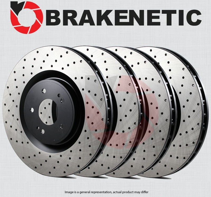 FRONT+REAR BRAKENETIC Premium Drilled Brake Rotors GTS 360mm 50.37099.21