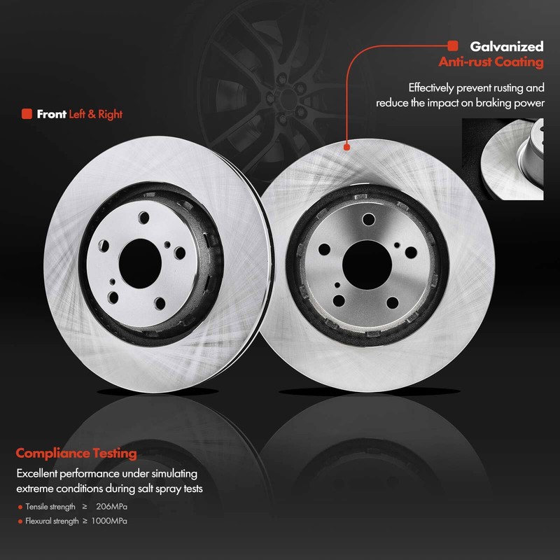 Front Disc Brake Rotor & Brake Pads + Brake Caliper for Toyota Venza 2009-2016 gallery