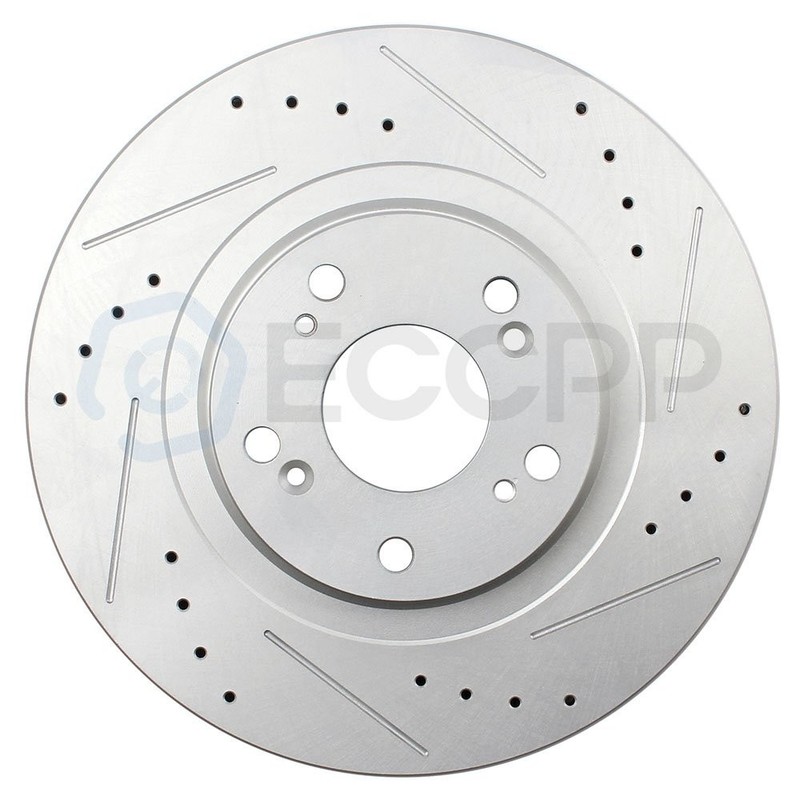 Front And Rear Drilled Slotted Brake Rotors Kit For Honda Civic Si 4WD 2WD 4x4 gallery