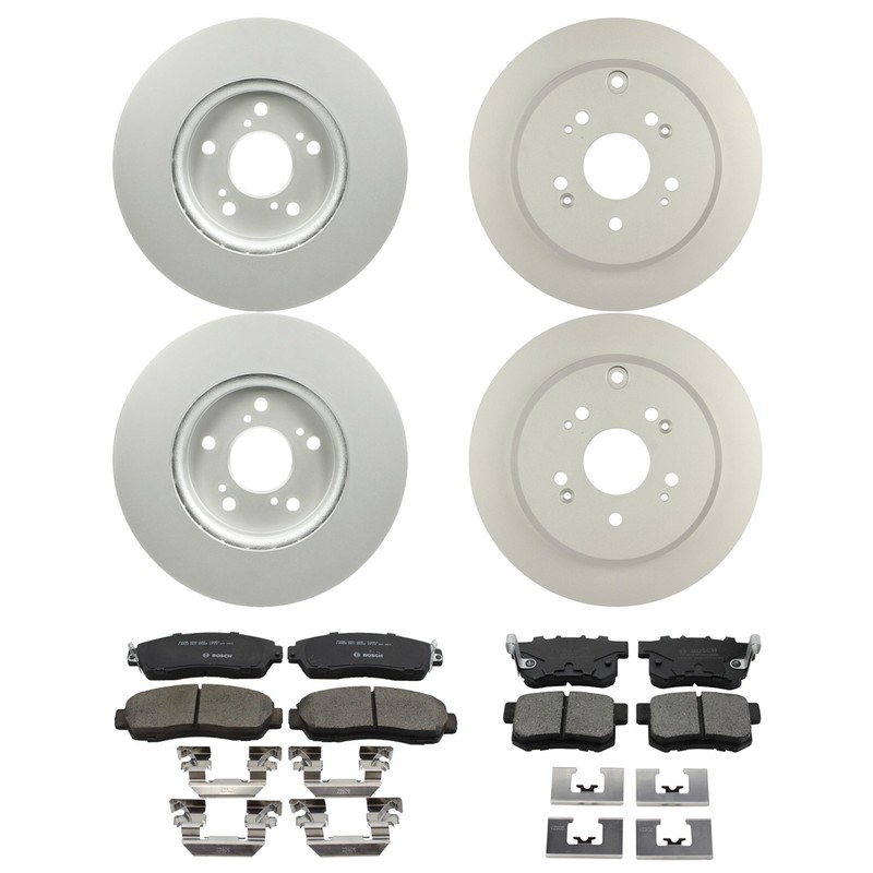 Bosch QuietCast Front & Rear Rotor Ceramic Disc Brake Pad Kit for Acura RDX AWD