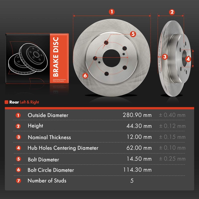 2x Rear Side Disc Brake Rotors for Toyota RAV4 19-21 Avalon Camry Corolla Lexus gallery
