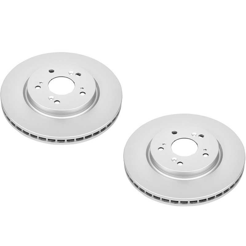 SET-P15JBR1173EVC-2 Powerstop 2-Wheel Set Brake Discs Front FWD AWD for CR-V RDX