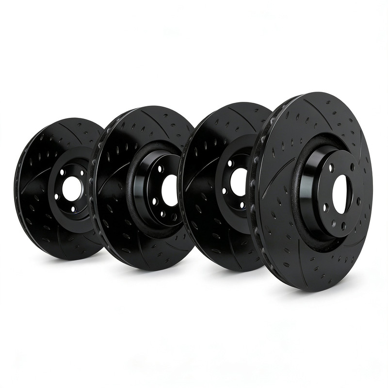 SP Performance KT-FRR-D-B-004197 Diamond Black Zinc Rotors for 21-24 Tesla X/S