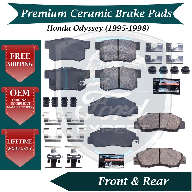 New OE Front & Rear Ceramic Brake Pads Kit For 1995-1998 Honda Odyssey 9 Yr Warr