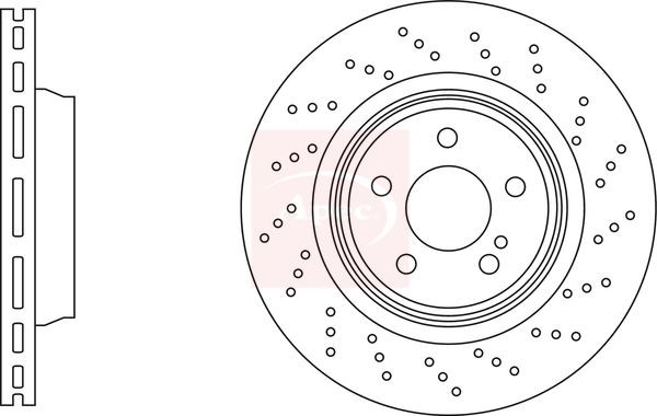 APEC DSK3294 Brake Disc Rear Perforated / Vented Braking Fits Mercedes-Benz SL