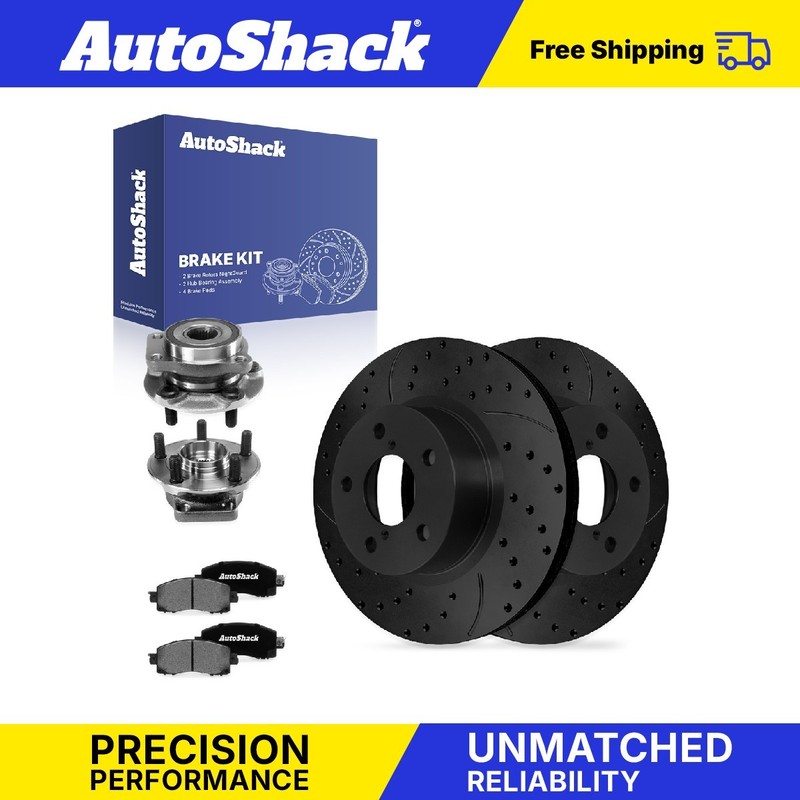 Front Drilled Slotted Brake Rotors Pads Hubs for Subaru, Impreza 2017-2023