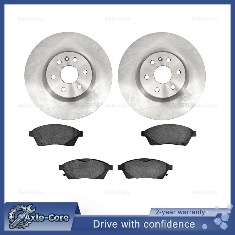 Front Brake Rotor and Ceramic Pad for 2010 2011 -2016 Cadillac SRX SAAB 9-4X New
