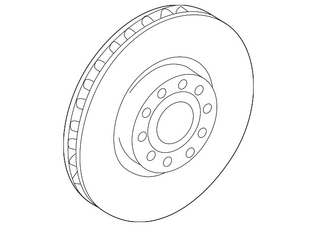 Genuine Volkswagen Disc Brake Rotor 1EA-615-301-A