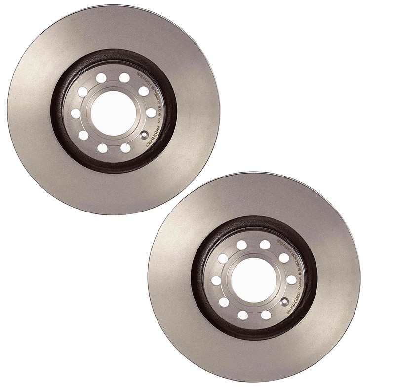 For Audi A4 A6 Q S4 Pair Set of 2 Front 320mm UV Coated Disc Brake Rotors Brembo