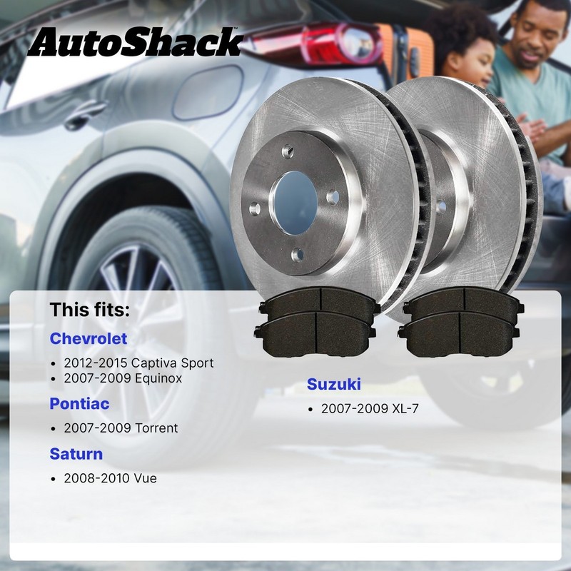 Rear Brake Rotors & Pads for Chevy Equinox Captiva Sport Saturn Vue Suzuki XL-7 gallery