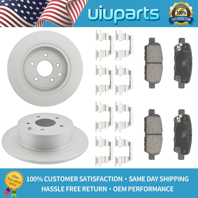 11.46IN REAR Disc Brake Rotors Brake Pads for Nissan Altima Maxima Sentra Juke