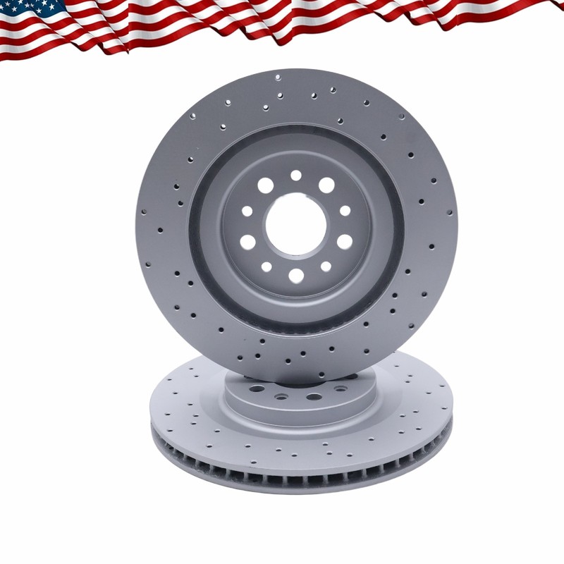 2X Rear Drilled Vent Rotors 670035019 For Maserati Ghibli Quattroporte 17-21 gallery