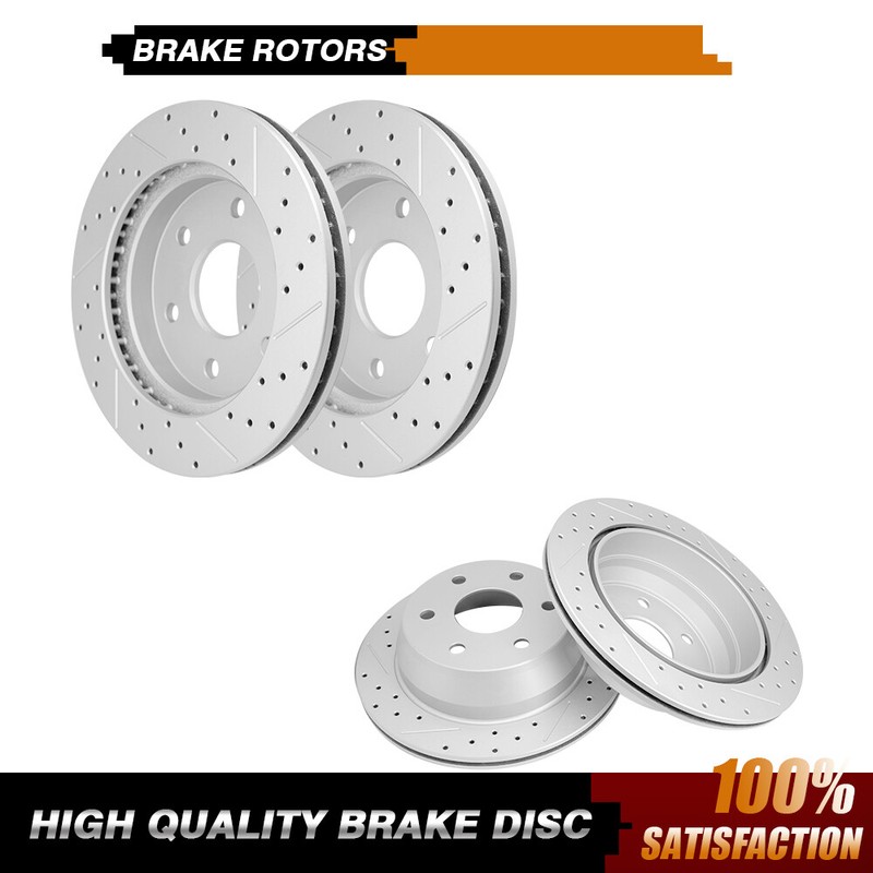 Front & Rear Brake Rotors for Chevy Silverado GMC Sierra 1500 Tahoe Yukon Astro