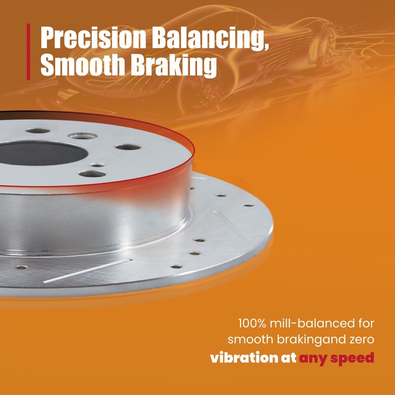 Rear Drilled Brake Disc Rotors Ceramic Pads Kit For Toyota Corolla Prius Prime gallery