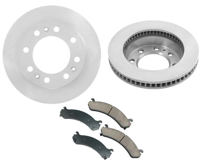 Fits Cadillac DTS 8 Wheel Stud H/D J55 (2) Front Brake Rotors & Ceramic Pads