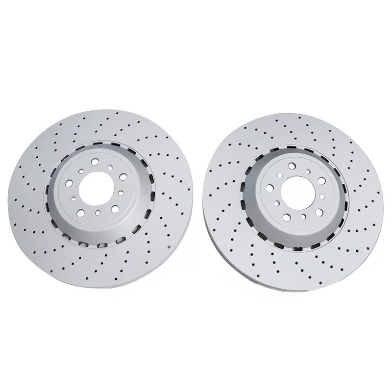 2× Front Vented & Drilled Disc Brake Rotors For BMW F10 F12 F13 M5 M6 gallery