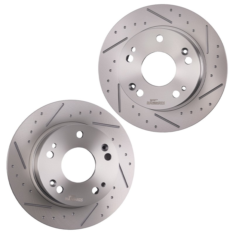Rear Brake Rotors + Ceramic Brake Pads for Honda Accord 2003-2007 EX LX SE EX-L gallery