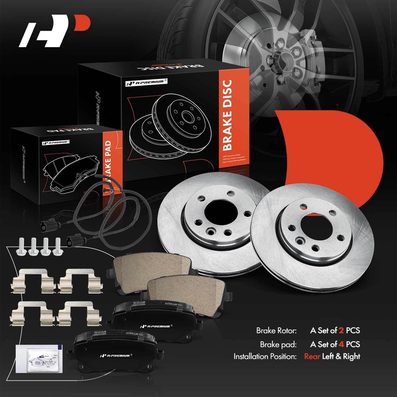 Rear Disc Brake Rotors & Ceramic Brake Pad for Volkswagen Transporter 2010-2019 gallery
