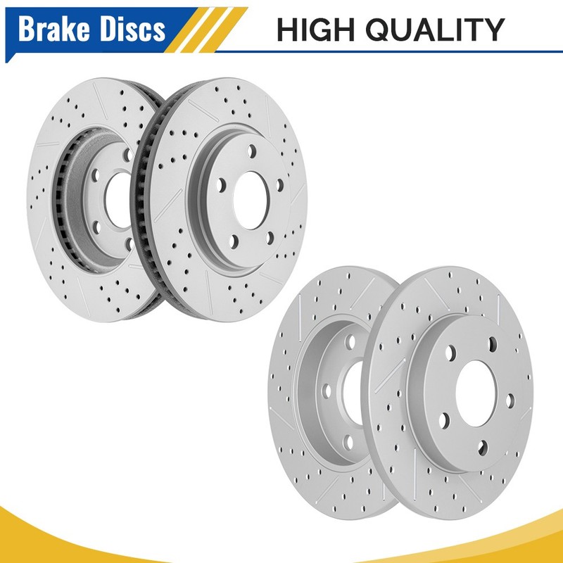 Front Rear Brake Rotors For 2005-2009 Buick Allure Lacrosse Pontiac Grand Prix