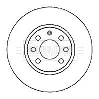 Borg & Beck Front 1x Brake Disc Fits Vauxhall Combo Corsa Meriva 9196050 gallery