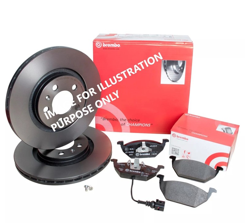 FOR AUDI A3 1.6 8L, A3 1.8 8L BREMBO FRONT BRAKE DISCS 288MM & BRAKE PADS SET