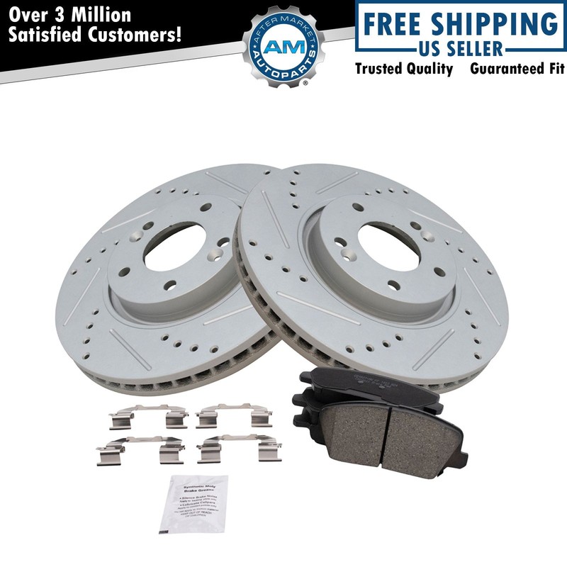 Performance Front Brake Pad & Rotor Kit Performance Ceramic Fits Hyundai Kia