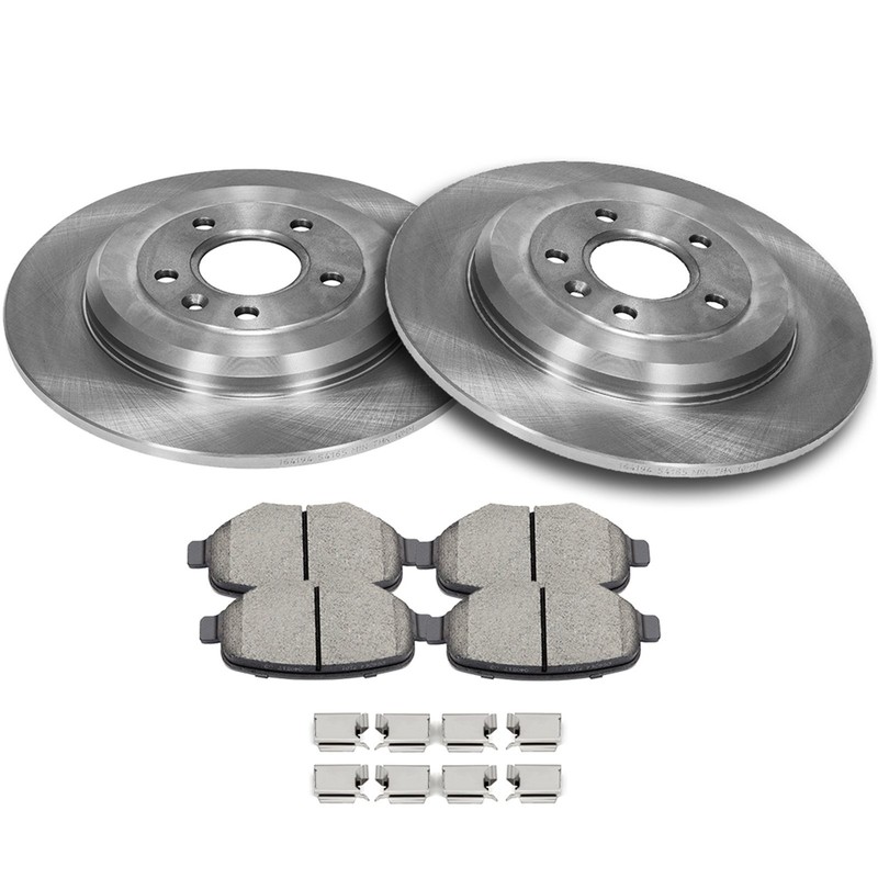 Rear Brake Pads And Rotors For Ford Flex 2009-2017 Lincoln MKT 2013-2016