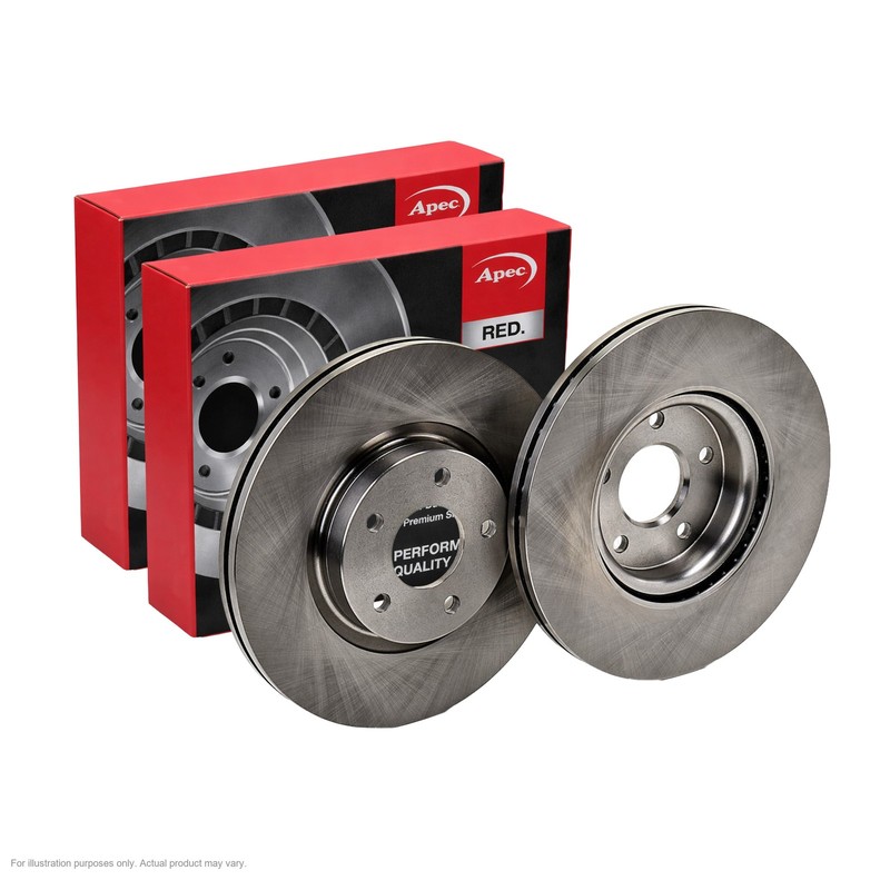 2x APEC Front Brake Discs For VOLVO V50 (545) D3 2010-12 DSK2210